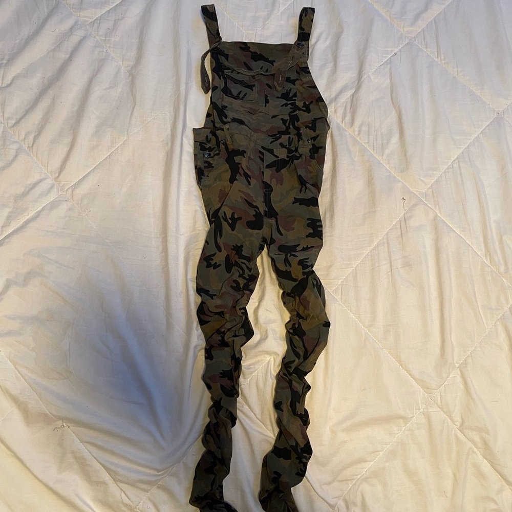 Like an Angel Camouflage Green and Brown Overalls